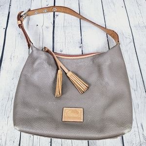 DOONEY & BOURKE | thick pebbled leather hobo shoulder bag